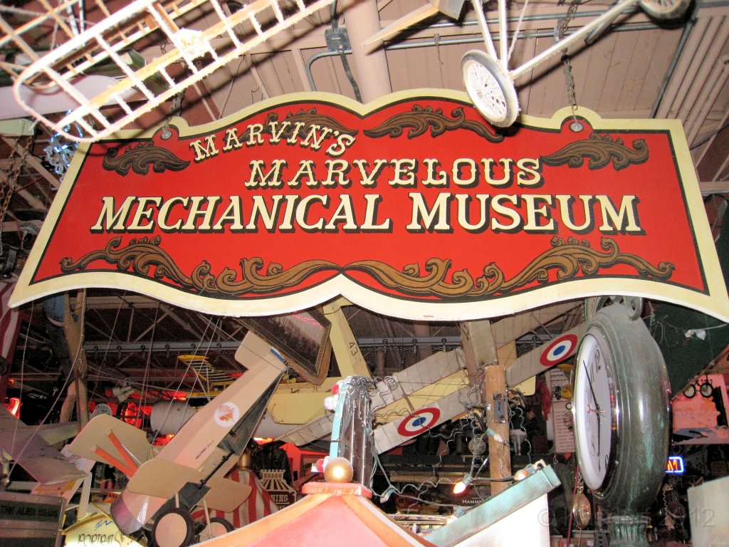 2012 Marvins Marvelous Mechanical Museum 260.JPG - A large sign. A fun visit to "Marvins Marvelous Mechanical Museum" in Farmington Hills Michigan on April 21, 2012.